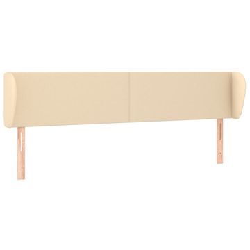 Vidaxl Vzglavje z ušesi krem 203x23x78/88 cm blago