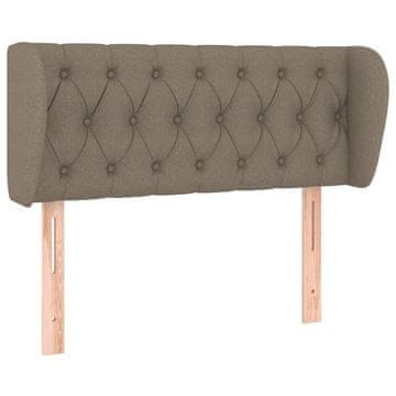 Vidaxl Vzglavje z ušesi taupe 93x23x78/88 cm blago