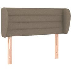 Vidaxl vidaXL Vzglavje postelje s krilci, sivo-rjavo, 103x23x78/88 cm, blago