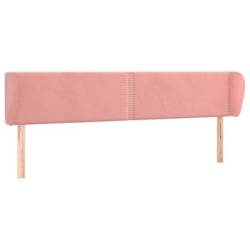 Vidaxl Vzglavje z ušesi roza 183x23x78/88 cm žamet
