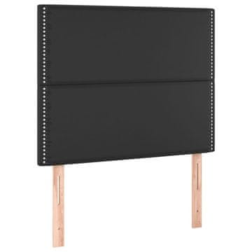 Vidaxl Vzglavje postelje črno 100x5x118/128 cm umetno usnje