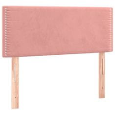 Vidaxl Box spring postelja z vzmetnico roza 100x200 cm žamet
