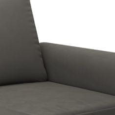 Vidaxl Trosed temno siv 180 cm žamet