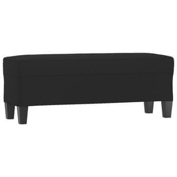 Vidaxl Klop črna 100x35x41 cm tkanina iz mikrovlaken