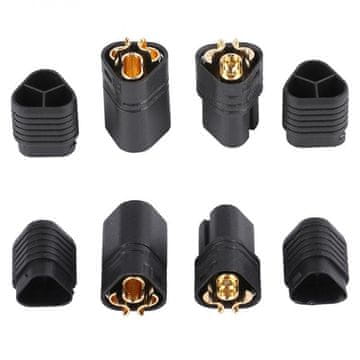 5 Pari visokokakovostnih MT60 priključkov, 3.5mm ESC vtič, moški-ženski, RC Lipo Model Baterijski priključki, Barvna Črna Kovina Nikel