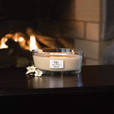 Woodwick Dišeča sveča z lesenim krakom Ellipse Vanilla Bean 453,6 g