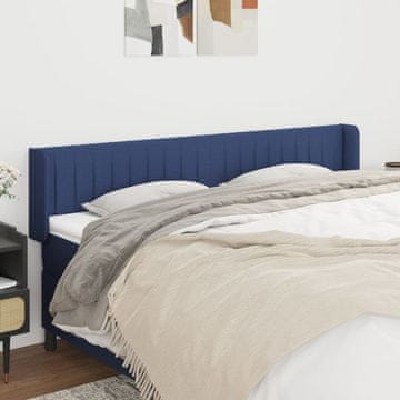 Vidaxl vidaXL Vzglavnik s krilci moder 163x16x78/88 cm blago