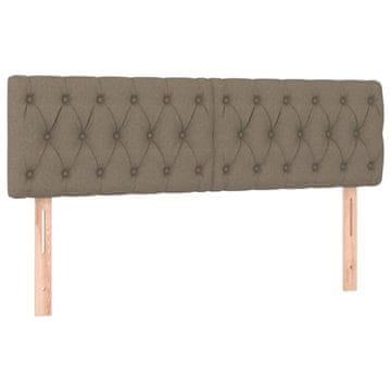 Vidaxl Posteljno vzglavje taupe 160x7x78/88 cm blago
