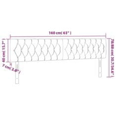 Vidaxl LED posteljno vzglavje svetlo sivo 160x7x78/88 cm blago