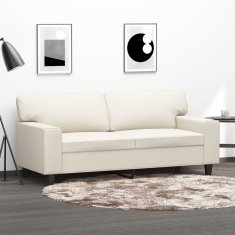 Vidaxl Dvosed krem 140 cm umetno usnje