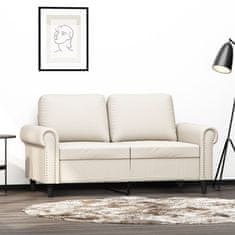 Vidaxl Dvosed krem 120 cm umetno usnje