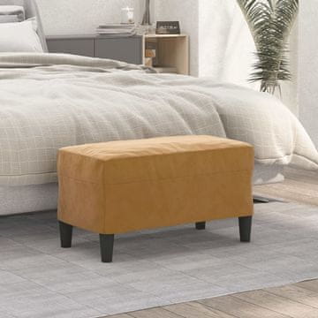 Vidaxl vidaXL Klop rjave barve 70x35x41 cm oblazinjena z žametom