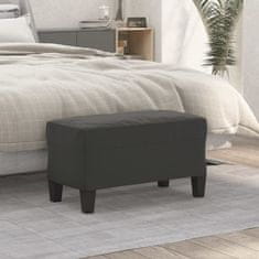 Vidaxl vidaXL Klop, temno siva, 70x35x41 cm, oblazinjenje iz mikrovlaken