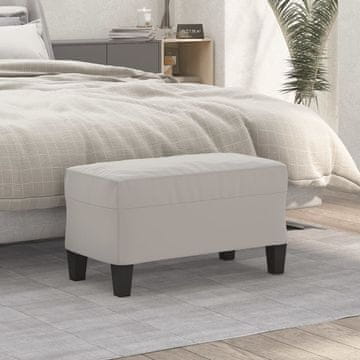 Vidaxl vidaXL Klop svetlo siva 70x35x41 cm oblazinjenje iz mikrovlaken