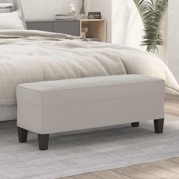 Vidaxl vidaXL Klop svetlo siva 100x35x41 cm oblazinjenje iz mikrovlaken