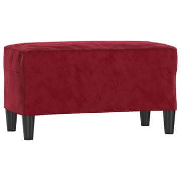 Vidaxl Klop vinsko rdeča 70x35x41 cm žamet