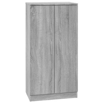 Vidaxl Omarica za čevlje siva sonoma 55x35x108 cm inženirski les