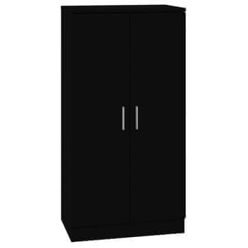 Vidaxl Omarica za čevlje črna 55x35x108 cm inženirski les
