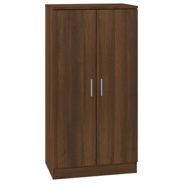 Vidaxl Omarica za čevlje rjav hrast 55x35x108 cm inženirski les