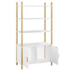 Vidaxl Visoka omarica bela 80x40x153 cm inženirski les