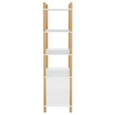 Vidaxl Visoka omarica bela 80x40x153 cm inženirski les
