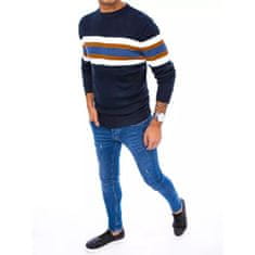 Dstreet Moški pulover SOCIETY temno moder wx2075 XL