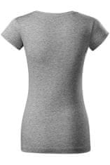 Malfini Ženska majica slim fit z okroglim izrezom, temno siv marmor, S