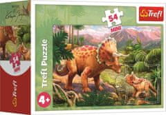 Trefl Puzzle Neverjetni dinozavri: Triceratops z otrokom 54 kosov