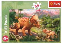 Trefl Puzzle Neverjetni dinozavri: Triceratops z otrokom 54 kosov