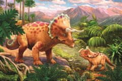 Trefl Puzzle Neverjetni dinozavri: Triceratops z otrokom 54 kosov