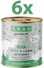 Grau GP Adult konzerva za mačke, puran & jagnje, 6 x 800 g