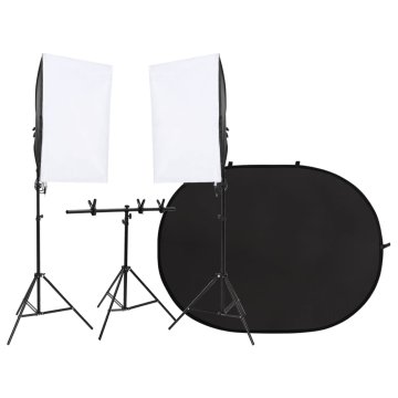 Vidaxl Komplet za foto studio z lučmi in ozadjem