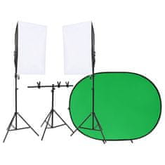 Vidaxl Komplet za foto studio z lučmi in ozadjem