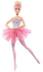 Mattel Barbie Osvetljena čarobna balerina z rožnatim krilom HLC25
