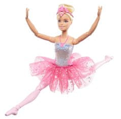 Mattel Barbie Osvetljena čarobna balerina z rožnatim krilom HLC25