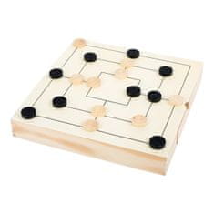 Small foot majhna noga Leseni kompaktni šahovski komplet 3v1