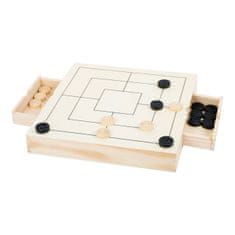 Small foot majhna noga Leseni kompaktni šahovski komplet 3v1