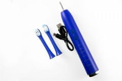 Oxe Sonic T1 Sonična električna zobna ščetka, potovalni kovček in 2x rezervni glavi, modra