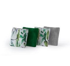 nabbi Blazina (4 kosi) VA06 45x45 cm - vzorec / temno zelena / svetlo siva