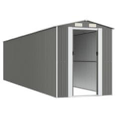 Vidaxl Vrtna lopa svetlo siva 192x772x223 cm pocinkano jeklo