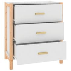Vidaxl Komoda bela 62x38x70 cm inženirski les