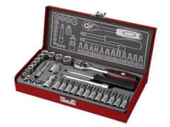 Fortum Vtičnice in nastavki Fortum (4700003), komplet 31 kosov, 1/4&quot