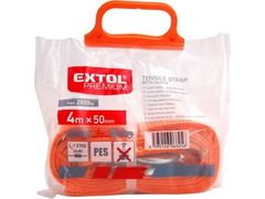 Extol Premium Extol Premium vlečna vrv (8861160) trak s kavlji, 4m x 50mm, max. vlečna sila 2800kg, jekleni kavlji na koncih, PES