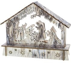 Retlux Božična razsvetljava Retlux RXL 336 Betlehem wood.6LED WW