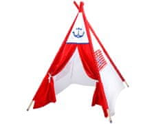 JOKOMISIADA Otroški Teepee ZA3355 Rdeča/Bela