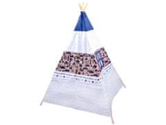 JOKOMISIADA Otroški šotor teepee ZA3557 Tm. modra/Bela