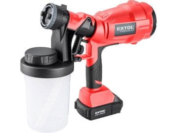 Extol Premium Škropilna pištola (8891862) HVLP baterija SHARE20V, 20V litij-ionska, 2000mAh