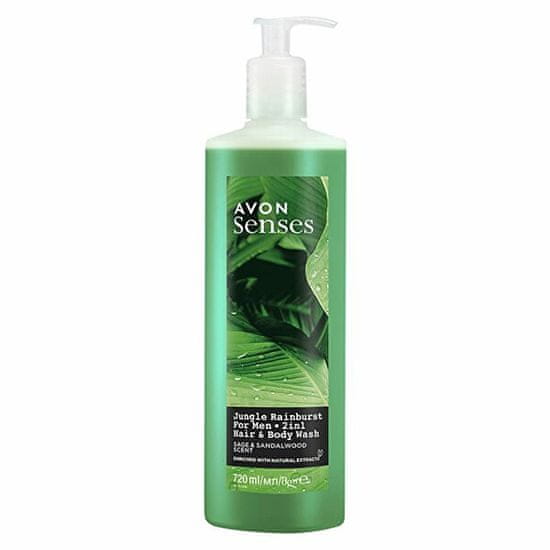 Avon Gel za prhanje za telo in lase z vonjem žajblja in sandalovine ( Hair & Body Wash) 720 ml