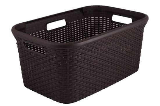 Curver Košara za perilo Ratan, 45l, rjava