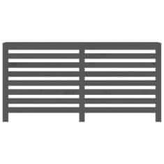 Vidaxl Pokrov za radiator siva 169x19x84 cm trdna borovina